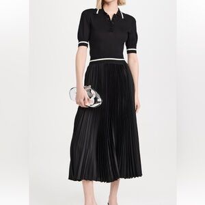 NWOT:   Shoshanna Black Loren Pleated Dress